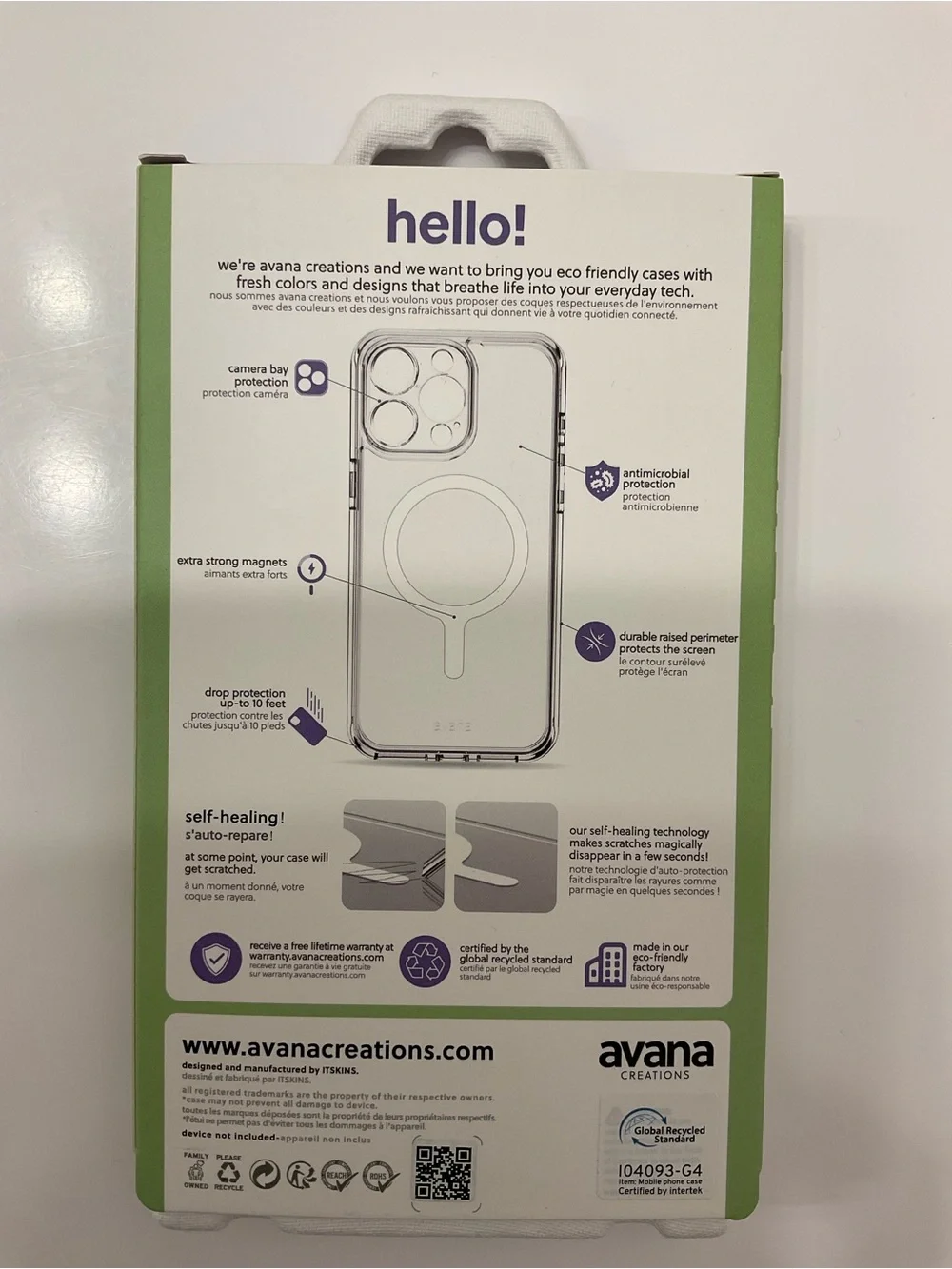 NIB Avana Creation Ice Clear MagSafe Compatible Case for iPhone 15 Pro Max